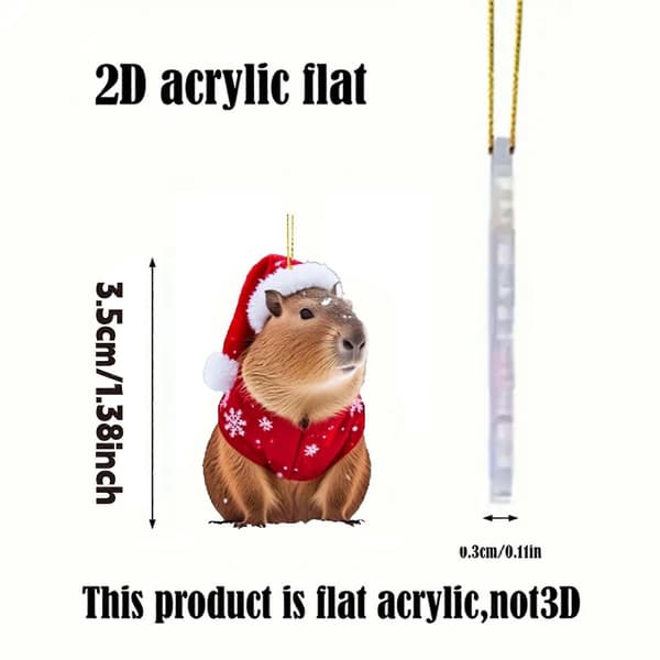 Jule Akryl Capibara Vedhæng, Julekalender Blind Box