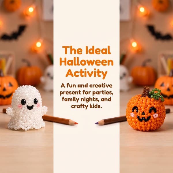 QELDRYX Halloween Spøgelse 3D Perle DIY Sæt, Begynder DIY Sæsonbestemt Festgave M Set