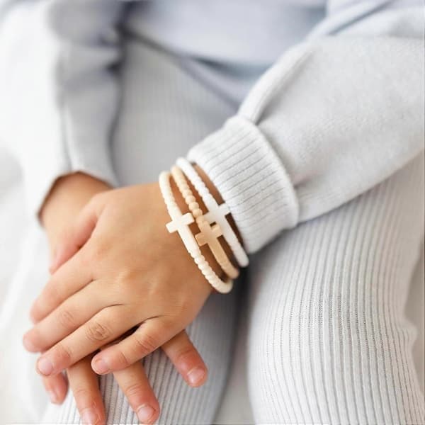 Jesus-armbånd, kors-armbånd i silikon, landskap (25-pakning), medium Landscape (25 Pack) Medium