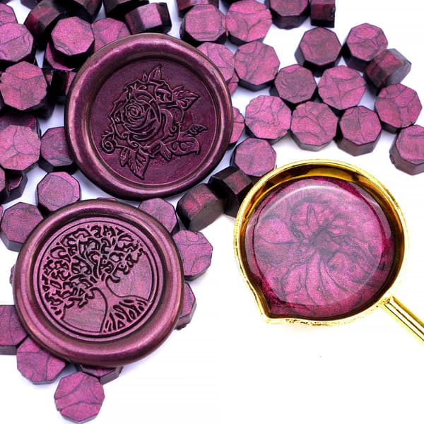 200 st Aurora flytande violetta vaxpärlor, vaxpärlor för sigillstämplar 200PCS Liquid Violet