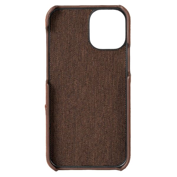 Premium Sunne Card Cover til iPhone 12 Pro Max / Cognac - SVENSK DESIGN - ÆGTE LÆDER Brun
