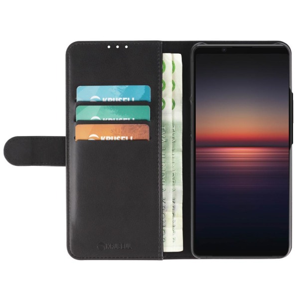 Premium Sony Xperia 1 III PhoneWallet - RUOTSALTAISTA DESIGNIA Svart