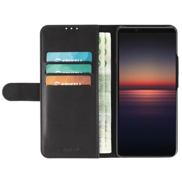 Premium Sony Xperia 1 III PhoneWallet - RUOTSALTAISTA DESIGNIA Svart