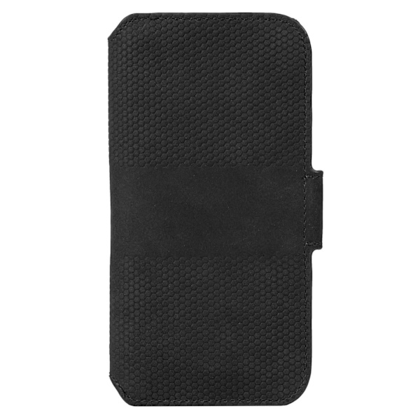 Premium iPhone 13 Pro Max telefonplånbok i läder - SVENSK DESIGN - RIKTIGT LÄDER Svart