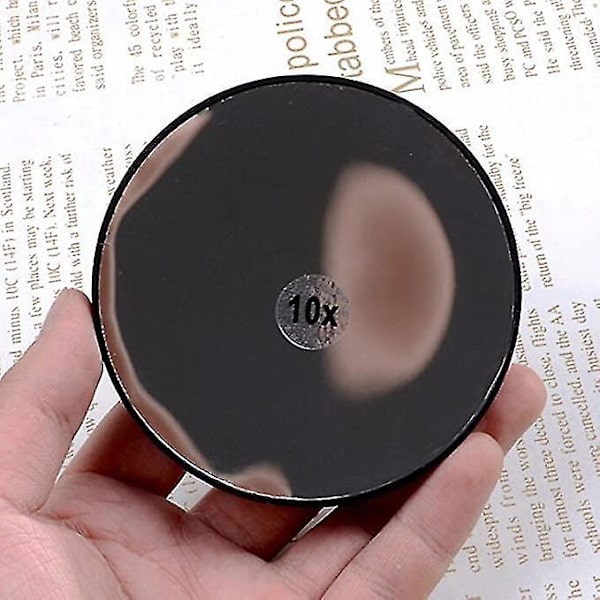 Bärbar Förstorings Spegel Sminkglas 8,8cm 2 Sugkoppar.