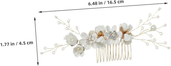 2 st blommiga strasshårkammar för brudar Eleganta bröllopsaccessoarer
