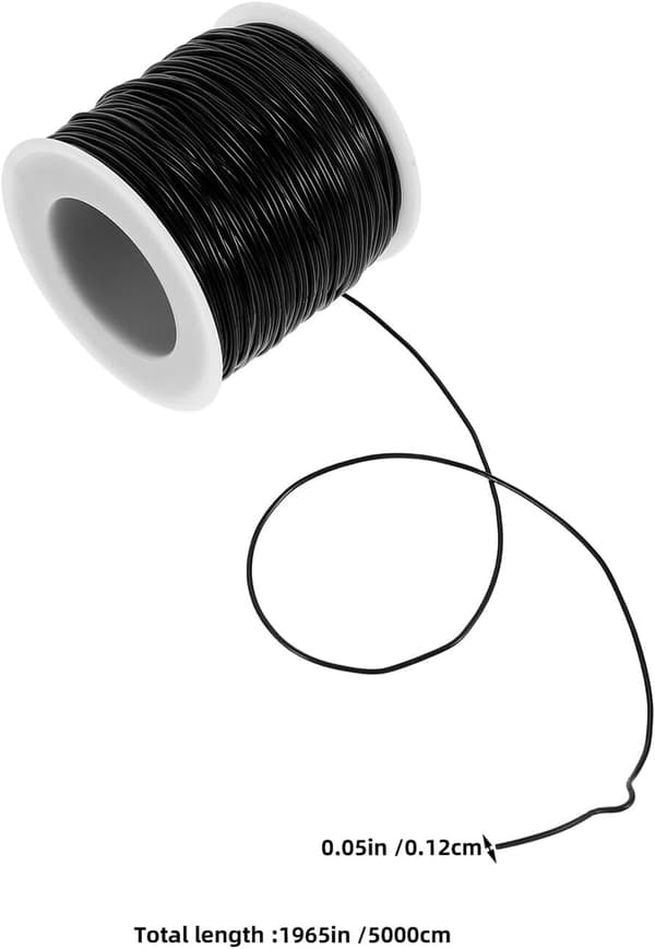 2 ruller krystallperletau smykkesnor elastisk perletråd for armbåndlaging elastisk snor
