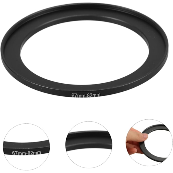 67mm-82mm Step-up Ring Filter Adapter til Kameraobjektiv UV Filter Ring til SLR