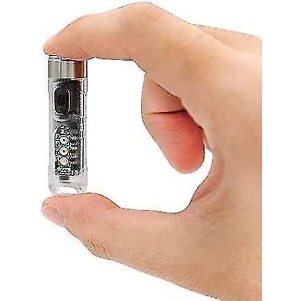 Mini Taskulamppu, Ladattava Avaimenperän Taskulamppu Led-Valaisin, 350 Lumenia