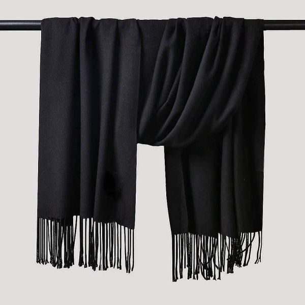 Kvinners tykk, myk kashmirull pashmina sjal wrap skjerf - varm ensfarget stole