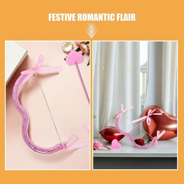 Cupids pil Valentinsdag kostyme Mini bue Hjerteformede piler rekvisittbue
