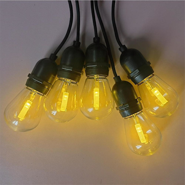 Globelampa Strängljus Utomhus 5m 10 Glödlampor S14 Edison LED