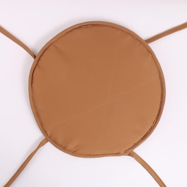 Tykkere rund setepute til stol og sofa med stropper, komfortabelt polyester- og svampmateriale