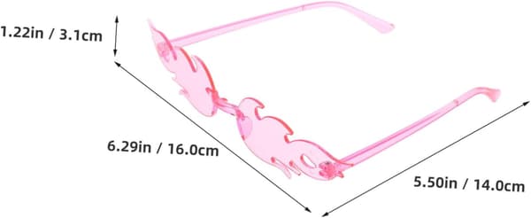 Flammemønster Rosa Ramme Solbriller Lette UV-beskyttelse Damesolbriller