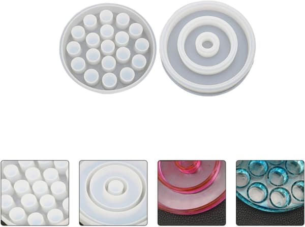 2 stk. krystallimform DIY læbestiftæskeform epoxy silikone til makeupopbevaring, organizerhåndværk