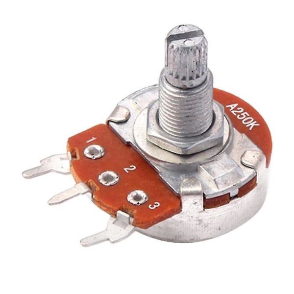 10 kpl A250k Push Pull -ohjauspotentiometriä, 18 mm jaettu akseli