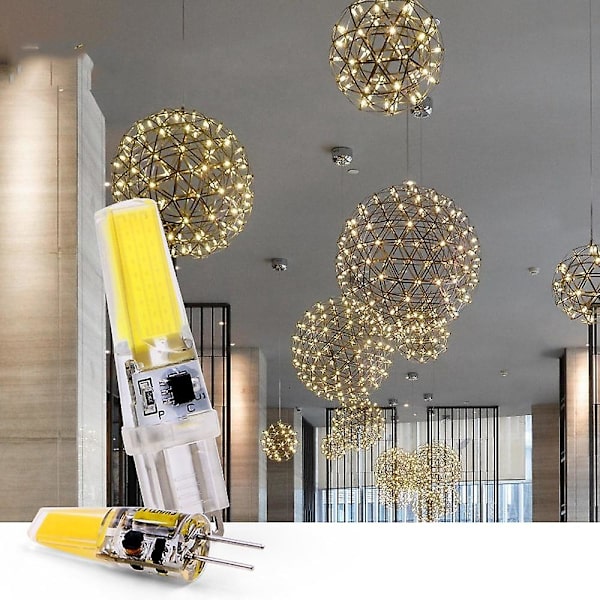 10 st G4 6W 600lm COB LED Bi-pin Glödlampa Dimbar Husvagnar Båtar