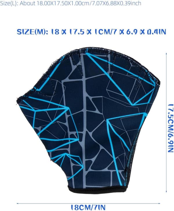 Simträningshandskar med simhud, halvfingerdesign, vattenmotstånd