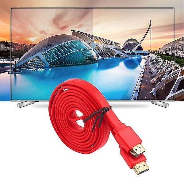 Premium Flat Noodle HDMI-kabel 1,5m 5m för 3D HDTV