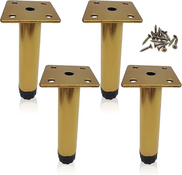 Möbelben 4 Tum, Moderna Metall Soffa Ben Möbel Stöd Fötter