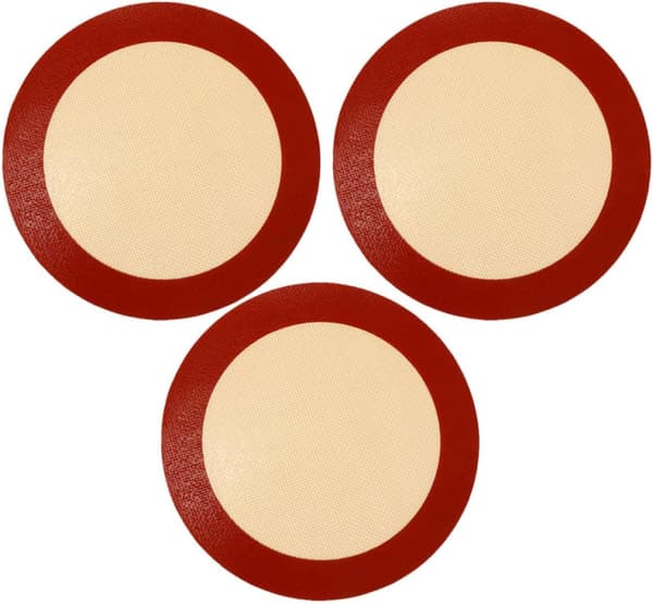 3 stk silikon bakematte non-stick bakeark runde 8 tommer matkvalitets silikon