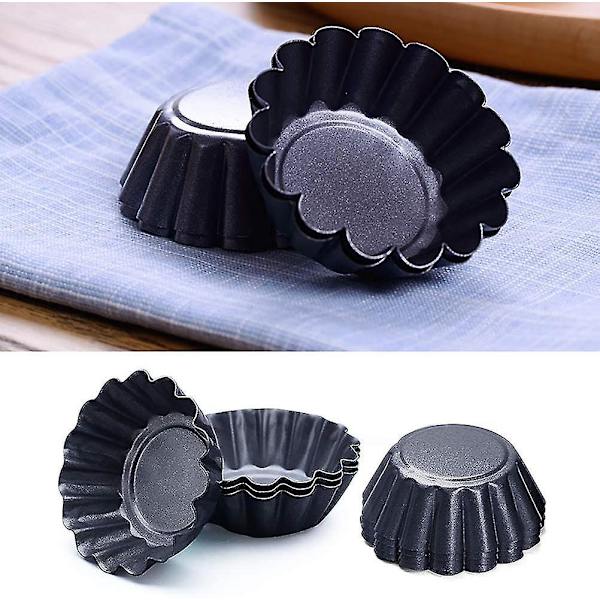 Mini Tartformer 12-pakks Karbonstål Runde Non-stick