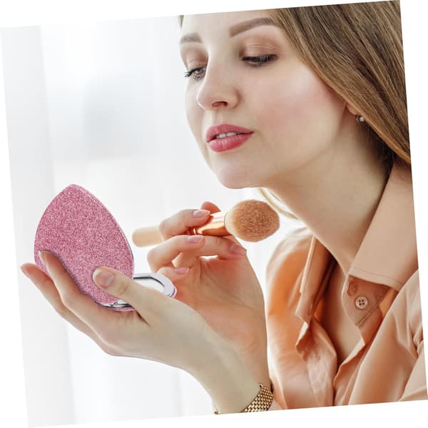 Sammenfoldeligt makeupspejl Bærbart lommespejl til pung Dobbeltsidet design