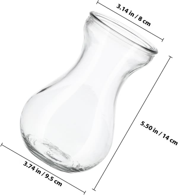 4 stk. hydroponiske blomstervaser i glas til grønne planter, små bordpotter