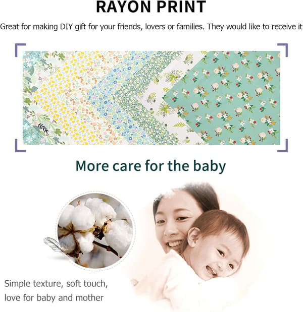 8 ark quiltstof bomuld patchworkmateriale mild bomuld, blomsterprint, let at klippe