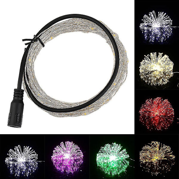 10m 100LED Silvertrådsträng Ljuslykta 12V Fest