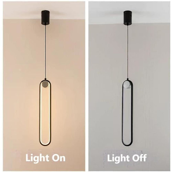40 cm LED-pendellampe i aluminium, formell og moderne