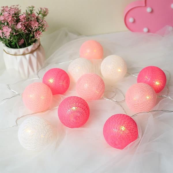 Bomullsboll LED-ljusslinga 3m 20 LED Hem