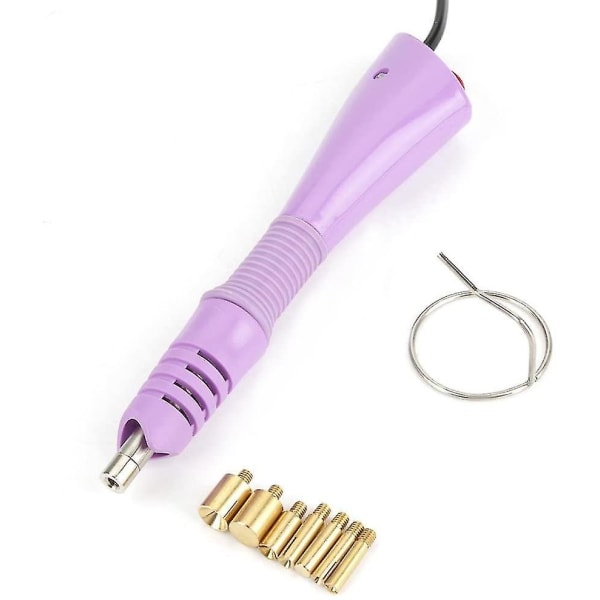 Diy Hot Fix Rhinestone Applicator Wand 7 Tips Purple