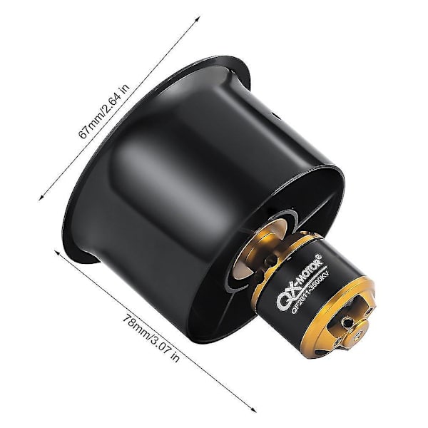 55Ch QF2611-3500KV 3-4S Harjaton 5-lapainen Moottori Tuuletin
