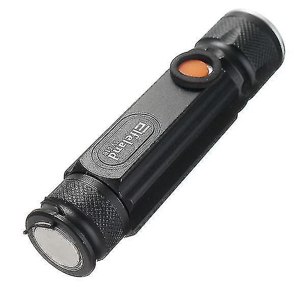 T6 3-läges Magnetisk Laddningsbar Zoomable LED Ficklampa