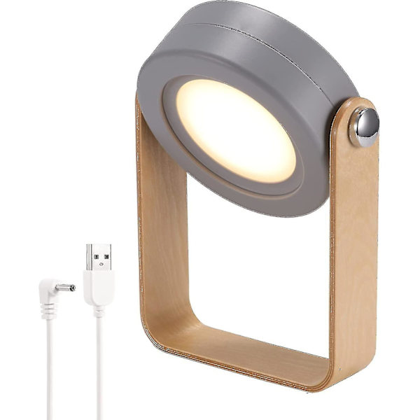 Foldbar nattlys med uttrekkbar LED-berøringslampe, sammenleggbar teleskopisk nattlyslommelykt, bordlampe, flere farger tilgjengelig Grey