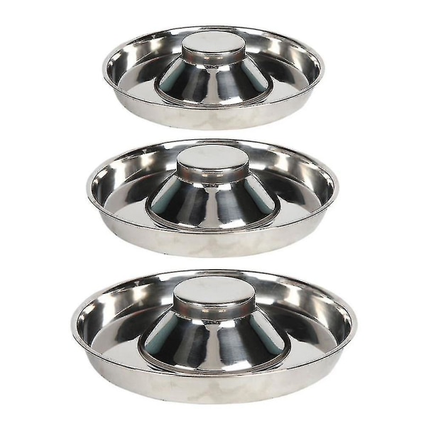 Feeder Bowl Stainless Slow Bowls Capacity Steel Outdoor Large