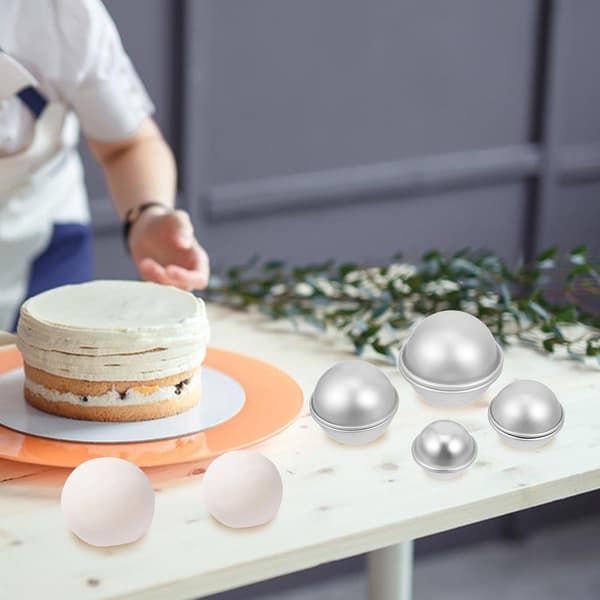 8 stk. badesaltkuleform Halvkule kakeform DIY halvkule bakeform metallhåndverksformer