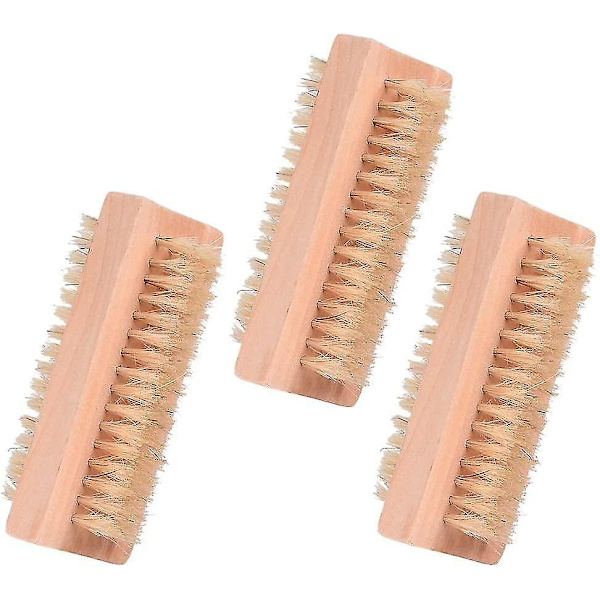 Nagelborste, 3 stycken Tränagelborste, Manuell Borst Rengöringsverktyg