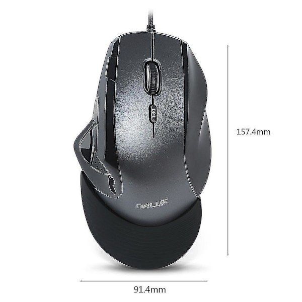 Delux M910 Trådløs Mus 5 DPI Hastighet Anti-Skli Design