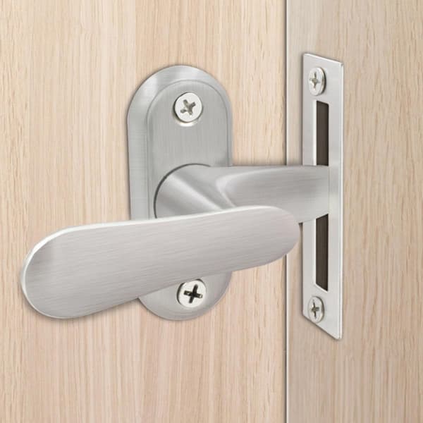 Dørgreb i rustfrit stål til stalddør og garderobe, robust sikkerhedslås, glat moderne design