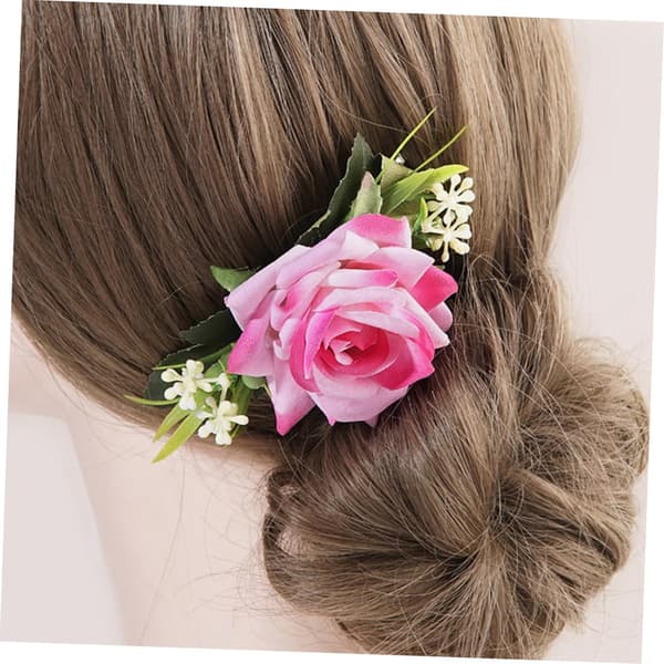 2 stk simulerte blomsterhodeplagg for brud av blomsterhårkammer Elegant bryllupshår for brudefest og seremoni