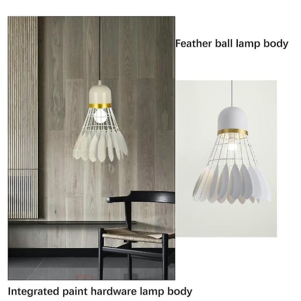 40cm Fjederlysestage LED Hvid Badminton Lys