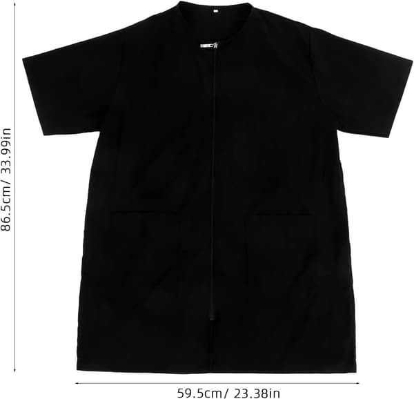 Pälsvårdsförkläde Svart Vattentät Polyester Kortärmad Pälsvårdsrock