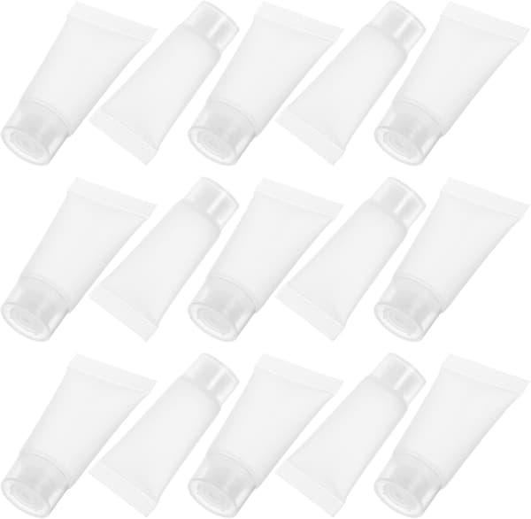 Påfyllningsbara reseklämflaskor och tomma handkrämsflaskor 100 st 5 ml mjuka plastbehållare för hudvård