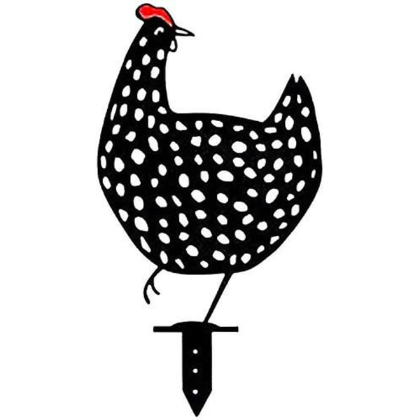 5 stk Metall Hønse Hagekunst Hul Rooster Dyreform Dekor For Utendørs For Plen Hager Bak