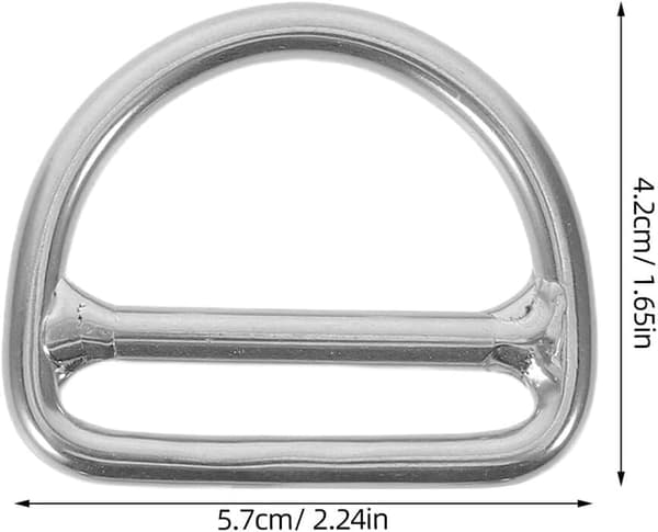 4 stk dykkerbelte spenner i rustfritt stål med D-ring 6X45mm vektbelteklips