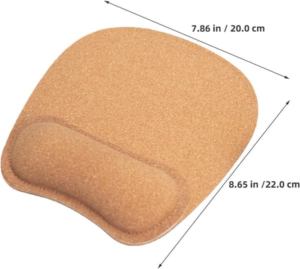 2 stk Håndledds musematte Myk kork og gummibase for ergonomisk støtte