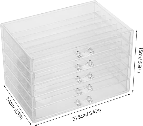 5-lådig halsbandslåda Smyckesdisplaybricka Örhängeshållare Organizer