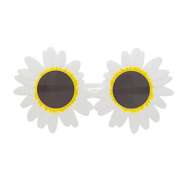 Solrosformade Solglasögon Hawaii Party Kostymglasögon (Vita) 2 stycken White